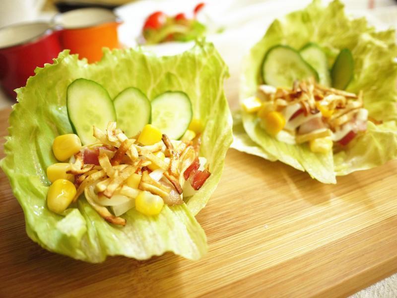 脆面生菜松的做法