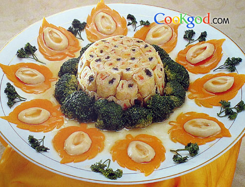 如意虾卷秋叶鲍的做法