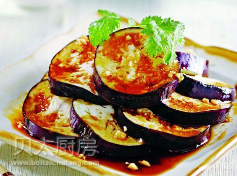 微波醋香蒸茄子的做法