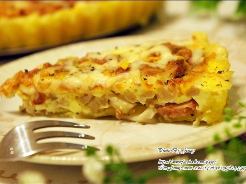 德国香肠菇菇起酥咸派的做法