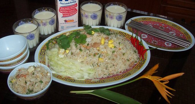 虾米肉碎蛋炒饭的做法