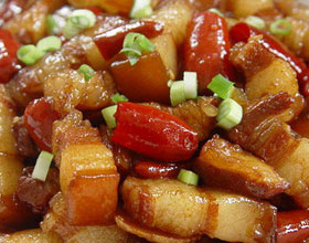 菠汁红烧肉的做法
