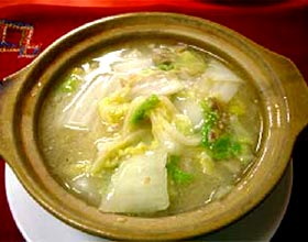 白菜煲牛肺的做法