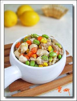 鲜橙鸡丁的做法