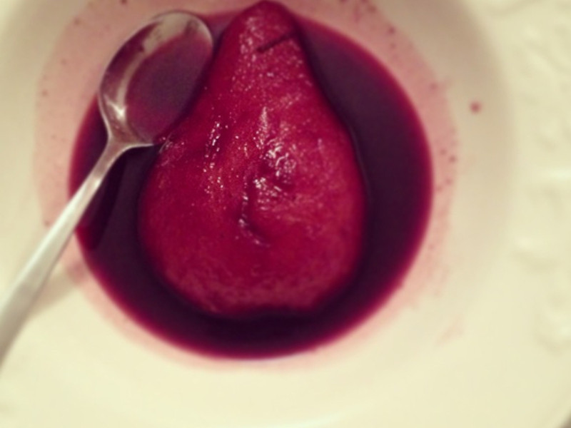 红酒水梨的做法