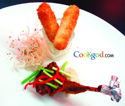 羊排拼海鲜筒的做法