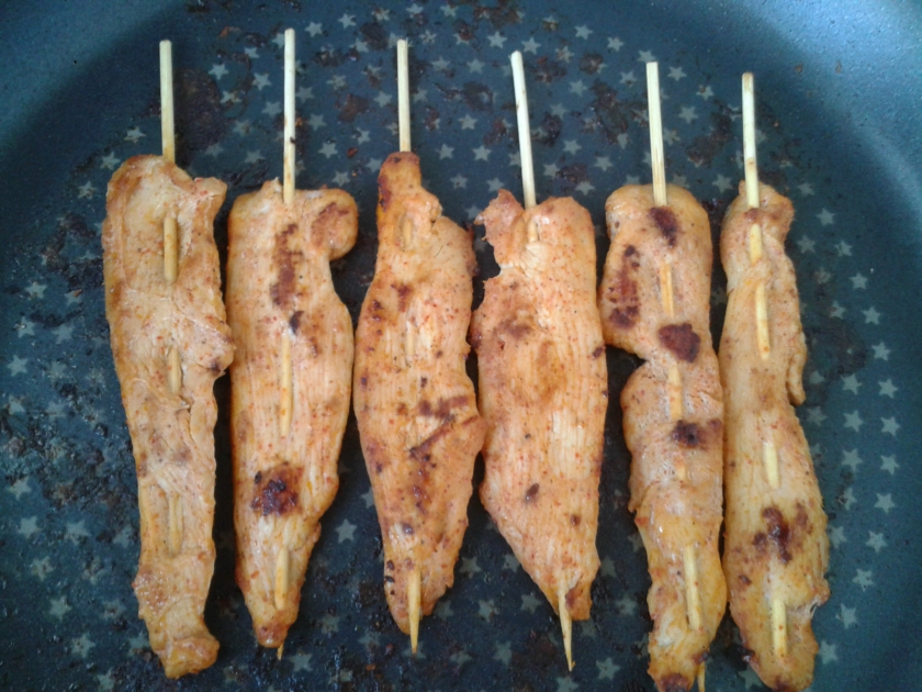 家庭健康小鸡排(鸡肉串)的做法