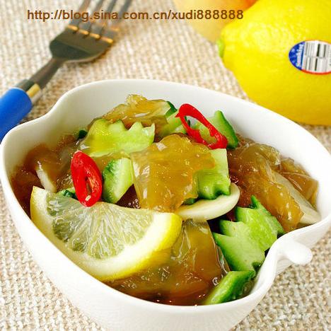 柠檬蜜汁浸海蛰的做法