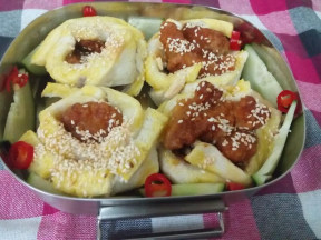 炸鸡蓝莓土司盒的做法