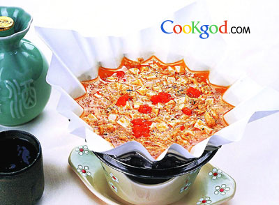 蟹粉煨豆腐的做法