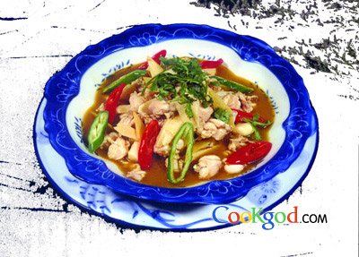 山椒蒜子煮火鸡的做法