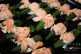 秋葵三文鱼卷的做法