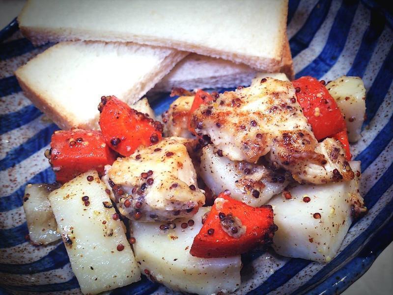 【客家桔酱】芥末籽烤鸡胸肉/马铃薯的做法