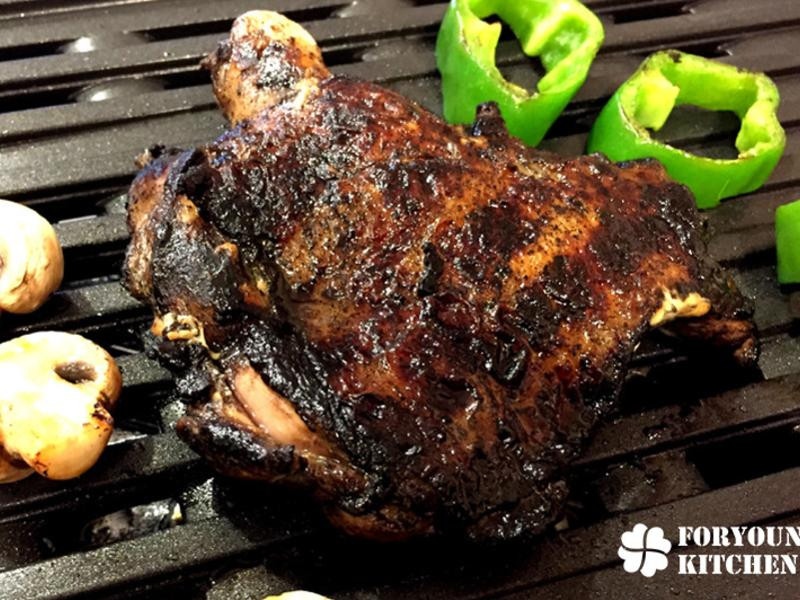 黑蒜烤鸡腿排的做法