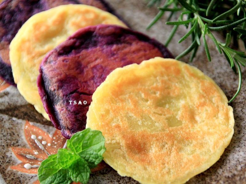 双色地瓜煎饼的做法