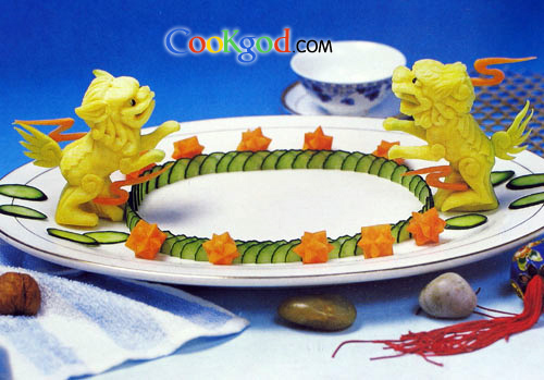 双狮滚绣球的做法