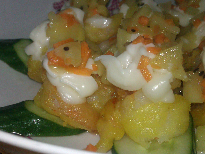 【小资女元气充电】..奇异果沙律虾仁的做法