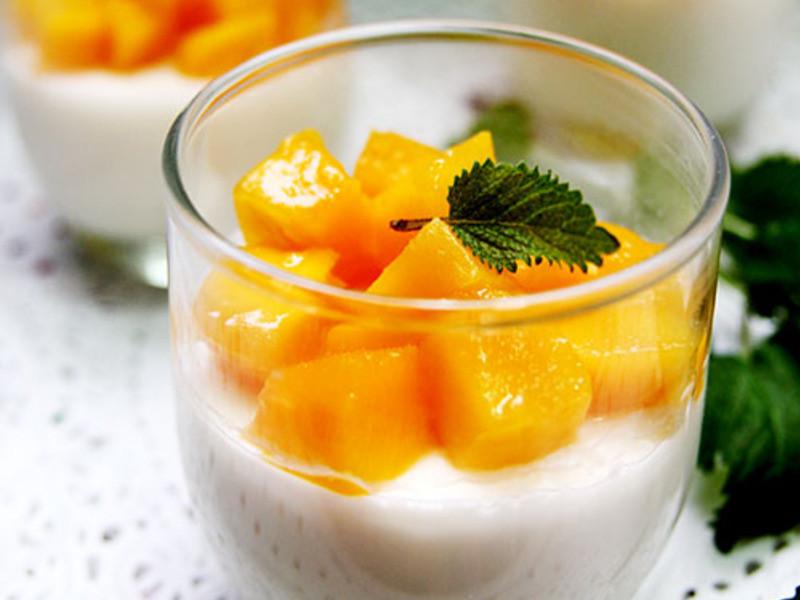 â�������� Mango Panna Cotta������