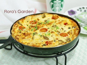 鸿喜菇法式酥皮塔的做法