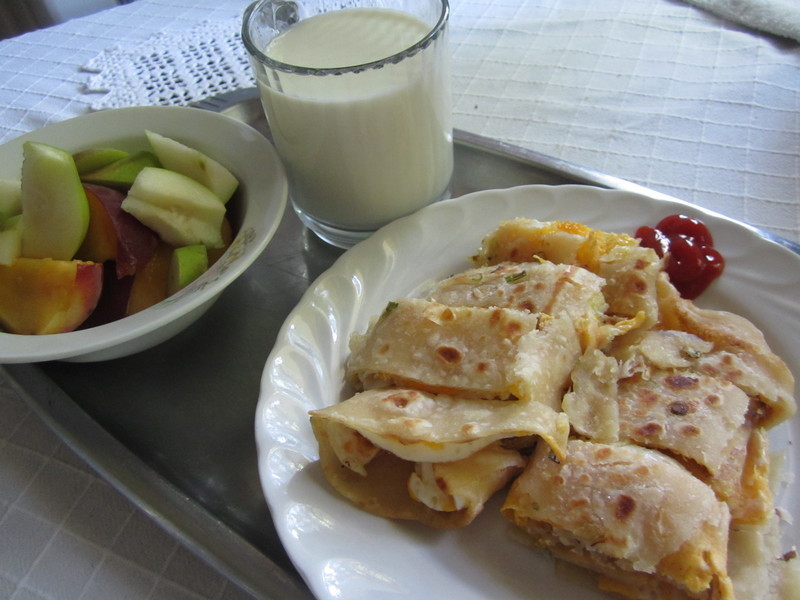 面包机做葱油蛋饼的做法