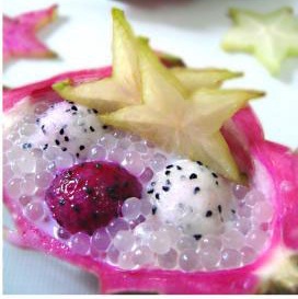 粉红夏日---双色火龙果椰香西米露的做法