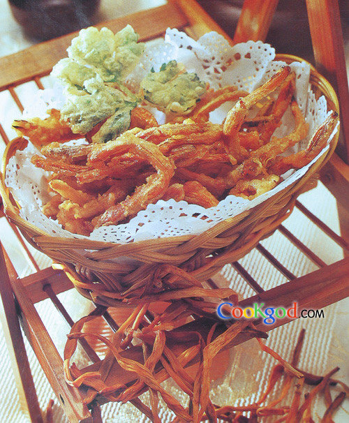 炸鲜黄花菜的做法