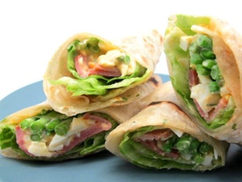 培根凯萨沙拉卷的做法