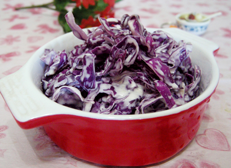 世界杯给男人提神的一道菜---芥末拌甘蓝的做法