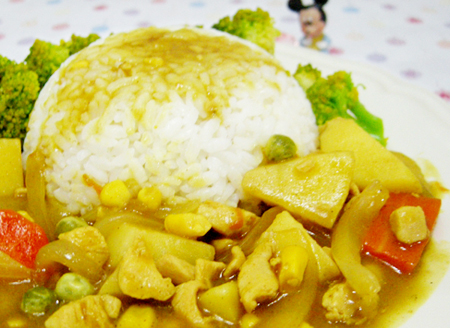 咖喱鸡肉盖浇饭的做法