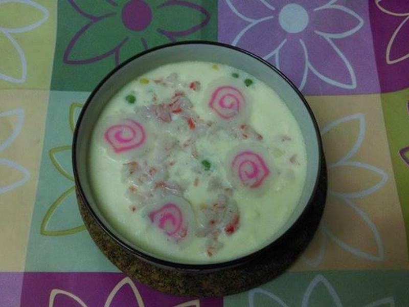 蟹肉棒玉米蒸蛋的做法