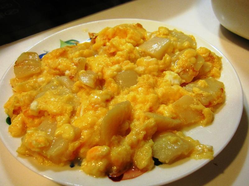 干贝滑蛋的做法