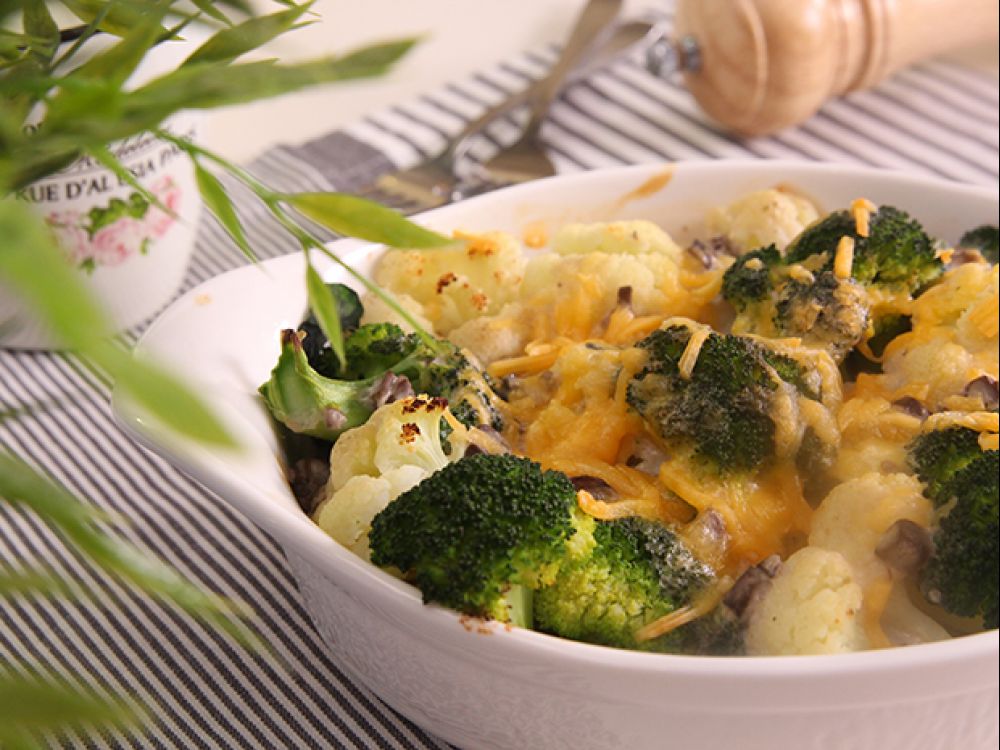 芝士焗双花的做法