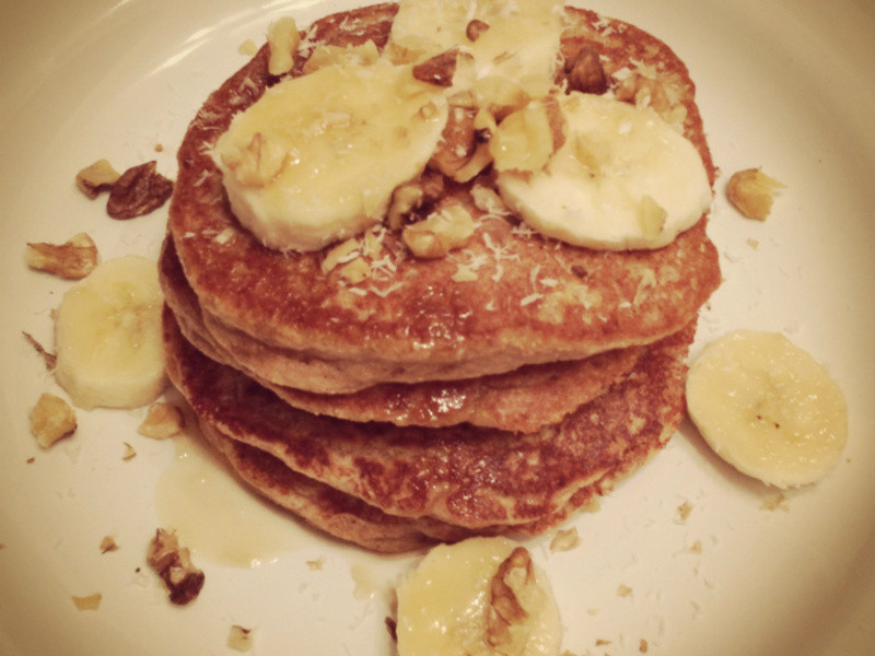 (素)全麦香蕉松饼的做法
