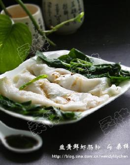 韭黄鲜虾肠粉的做法