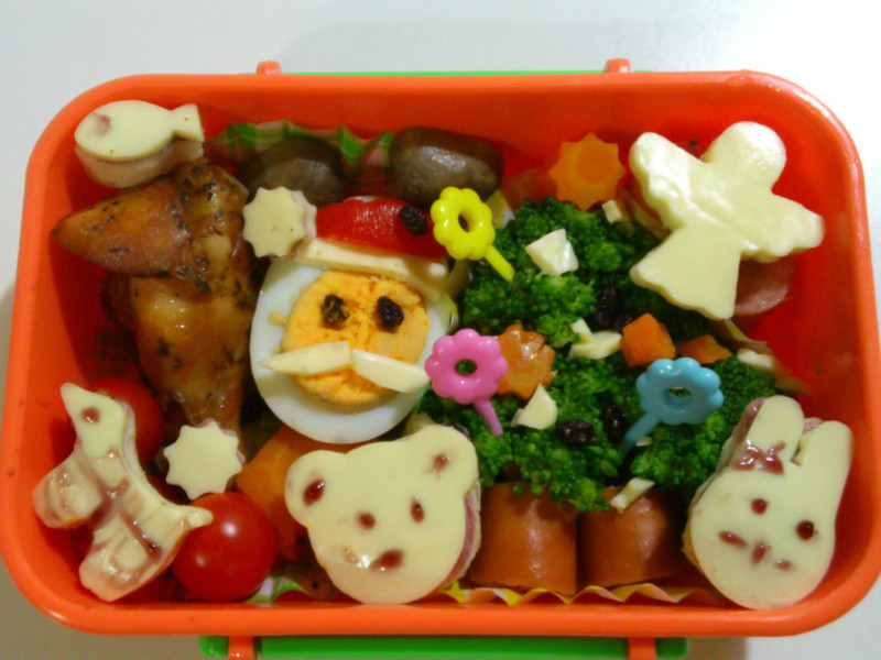 可爱动物圣诞餐盒的做法