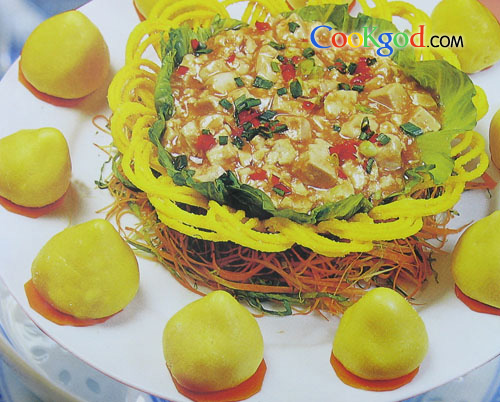 金窝窝虾酱豆腐的做法