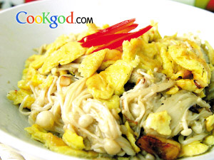 金针菇炒蛋的做法