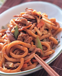 干炒牛肉丝乌冬的做法