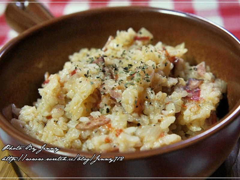 培根番茄炖饭的做法