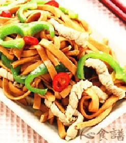 青椒炒豆干条的做法