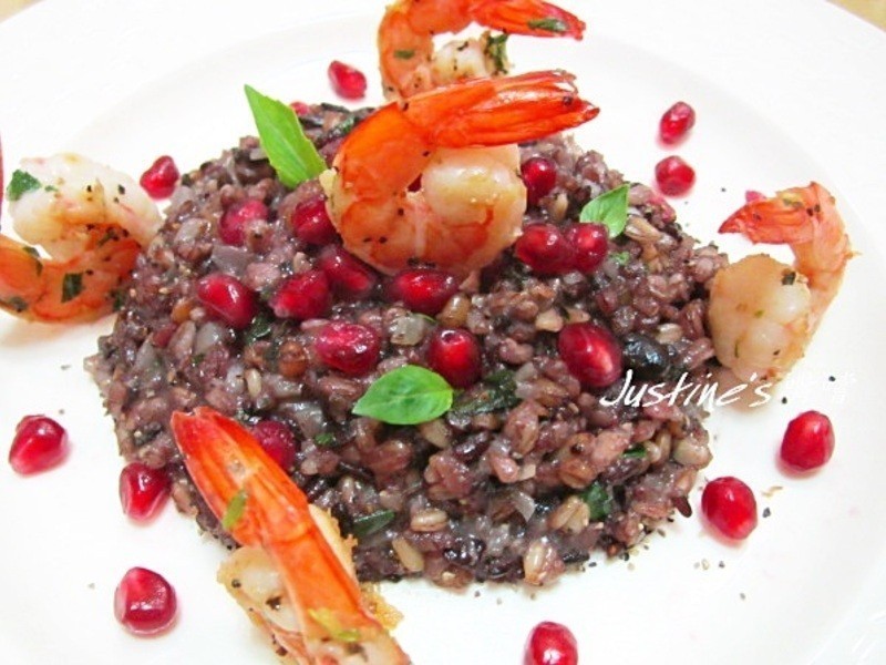 鲜虾黑谷米炖饭的做法