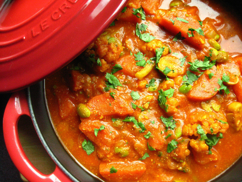 印度蔬菜咖哩佐番红花奶油饭的做法