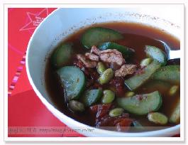 紫米青豆鸡蛋汤的做法