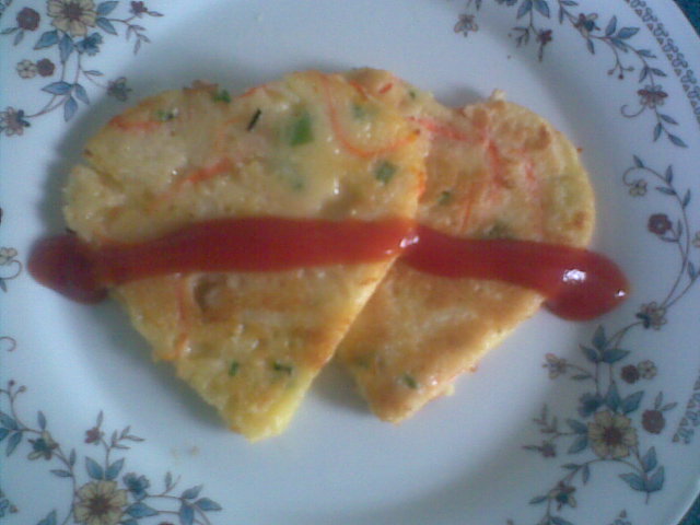 萝卜丝鸡蛋饼的做法