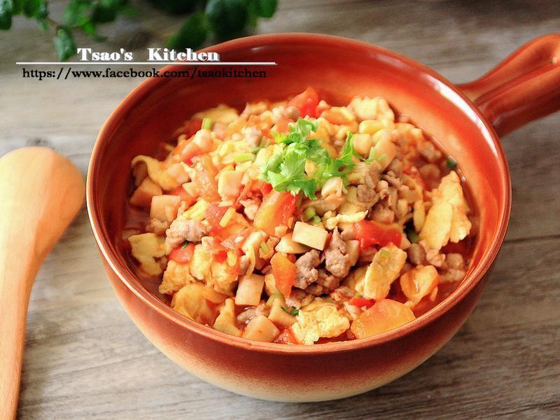 蕃茄蛋炒肉末的做法