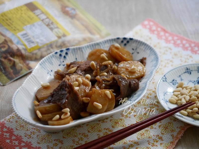 松子牛肉炒年糕的做法