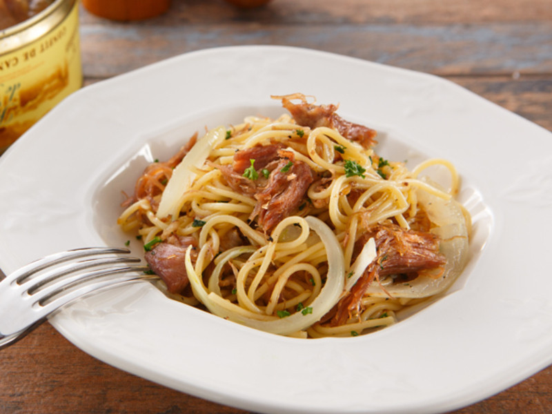 油封鸭腿义大利面的做法