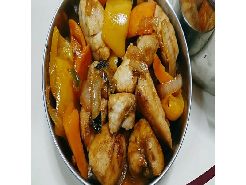 糖醋彩椒土魠鱼的做法