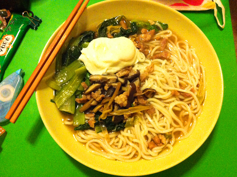 青菜肉丝汤面的做法