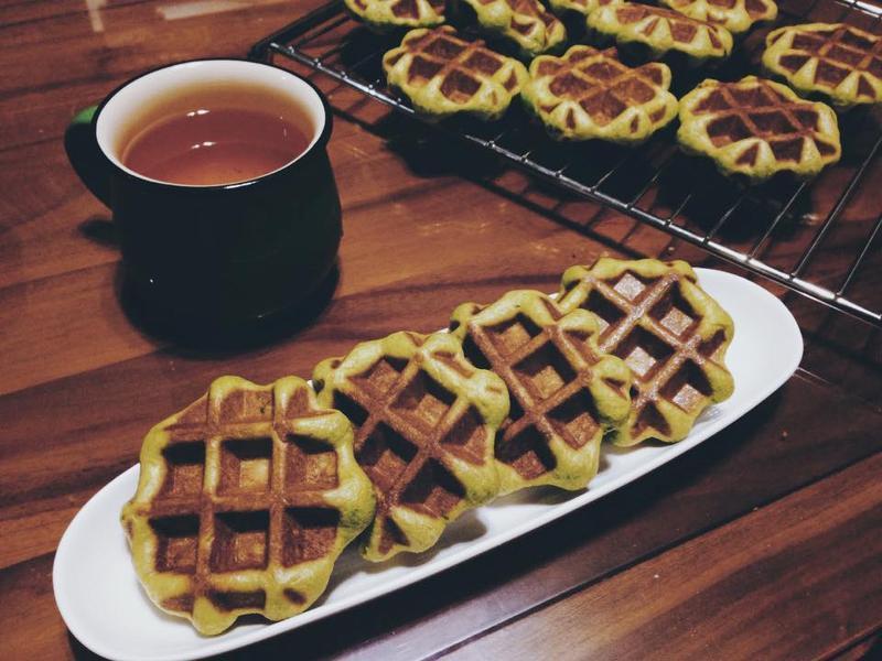 比利时列日松饼(抹茶口味)的做法